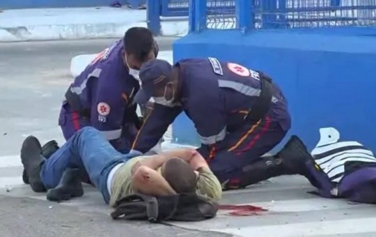 Motorista sem habilitação atropela três pessoas na Rótula do Abacaxi