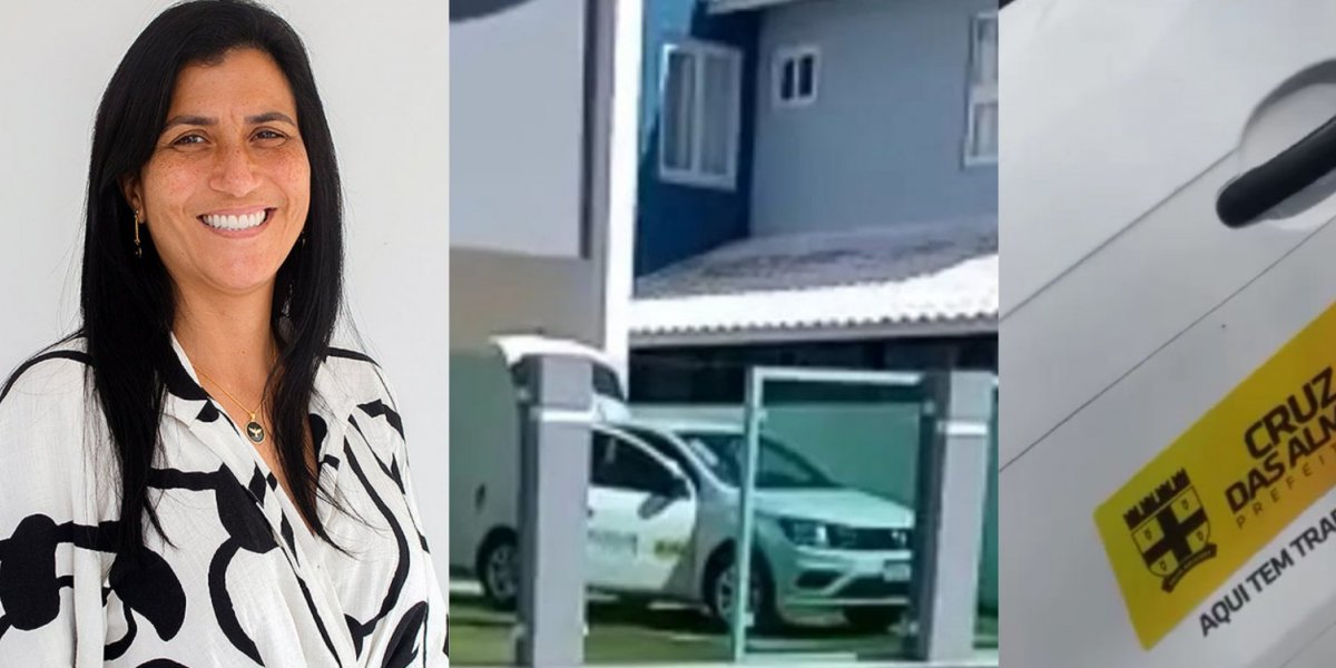 Carro da prefeitura de Cruz das Almas é flagrado em casa de praia
