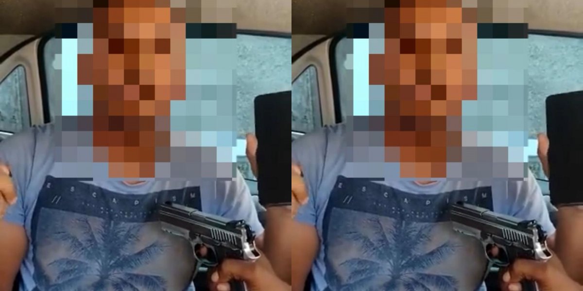 Vídeo: motorista por app de Salvador é ameaçado por homens em Arembepe, na RMS