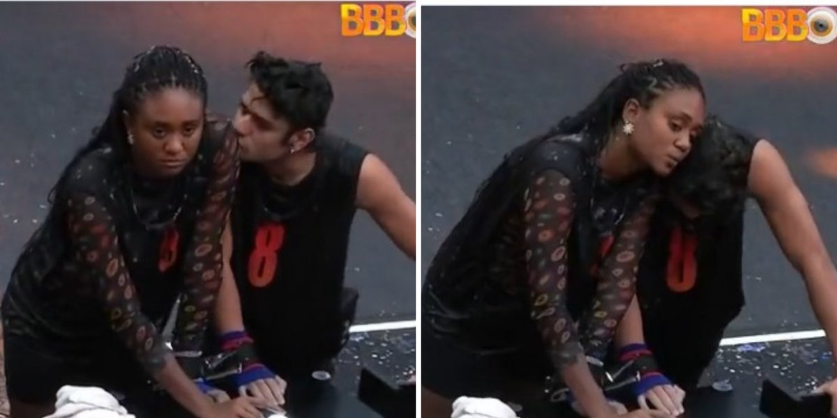 BBB 23: Gabriel Santana e Sarah trocam carinhos durante a prova; web comenta