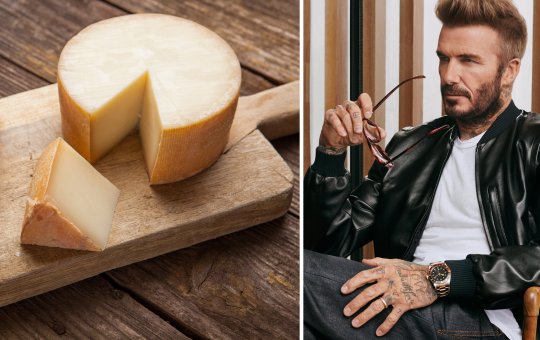 Museu exibe queijo fabricado com bactérias da chuteira usada por David Beckham