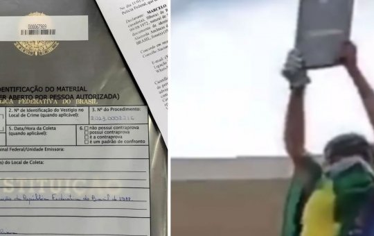 Homem que roubou réplica da Constituição do STF durante atos golpistas é preso