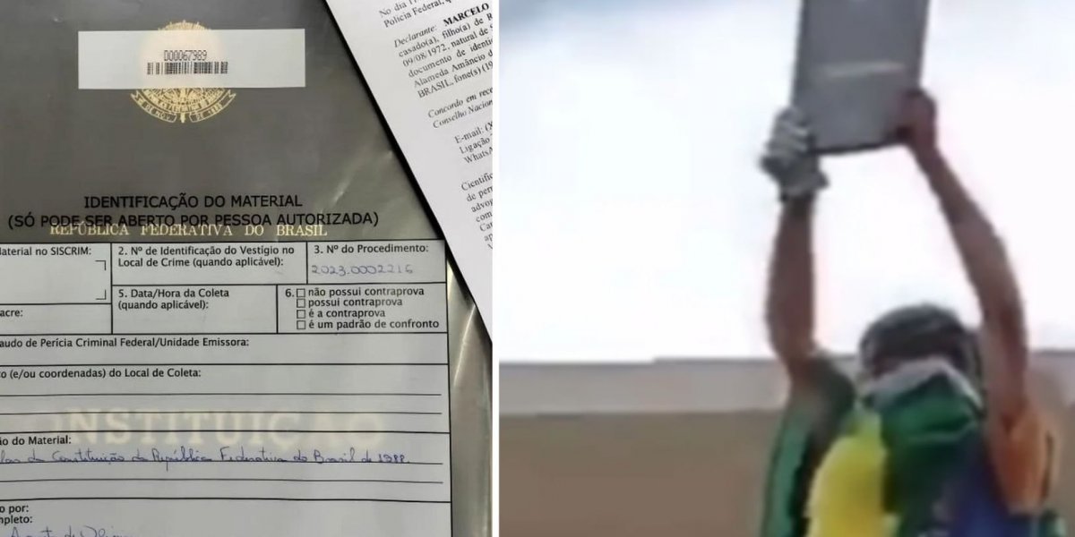 Homem que roubou réplica da Constituição do STF durante atos golpistas é preso