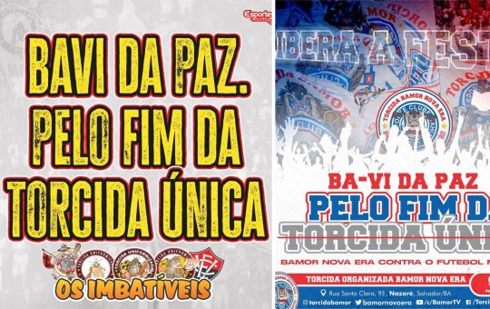 “BaVi da Paz”; Torcidas se juntam em campanha pelo fim da torcida única