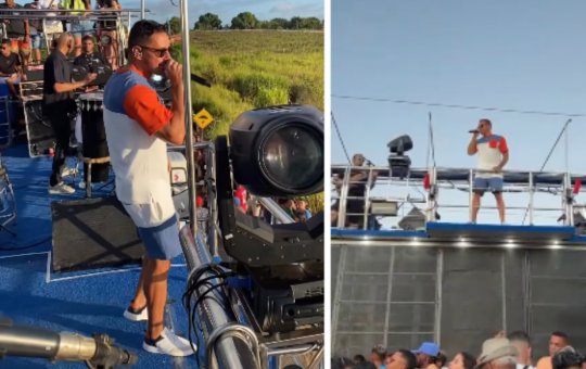 Após bate boca com folião, cantor baiano interrompe show em cidade de Sergipe