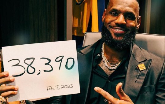 LeBron James vira o maior pontuador da história em temporadas regulares da NBA.