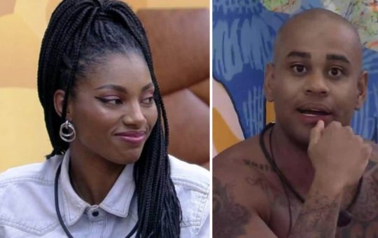 Ex-BBB mostrou bom-humor ao aparecer com lace comprida que a levou para o pódio