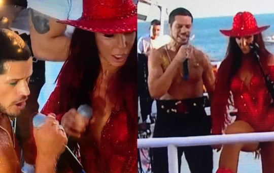 Vestido de Lui Lorenzo, José Loreto se apresenta com Ivete