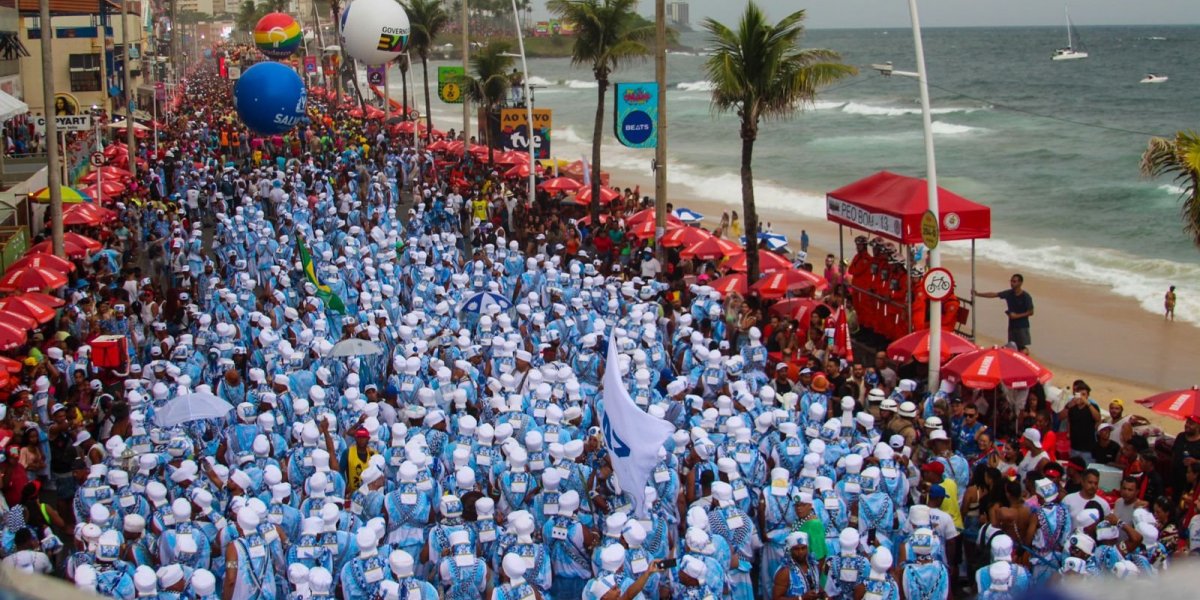 Filhos de Gandhy desfila no circuito Dodô com mensagem: "Salvem a Amazônia"