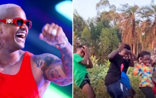 Léo Santana se emociona com crianças de Uganda dançando 'Zona de Perigo'