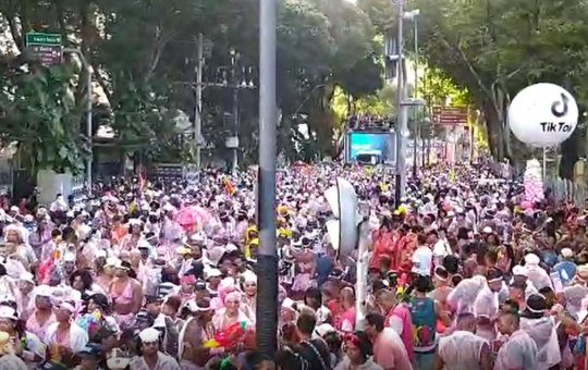Muquiranas sobem em estrutura de ponto de ônibus no Campo Grande; um deles cai