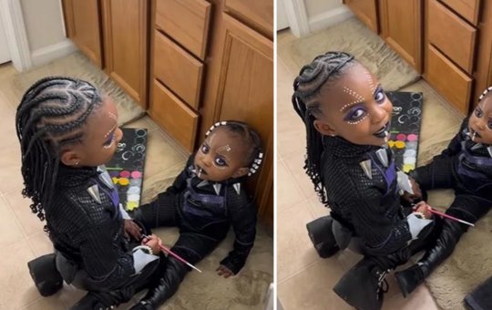 Fofuras! Irmãs encantam web ao se vestirem de Pantera Negra