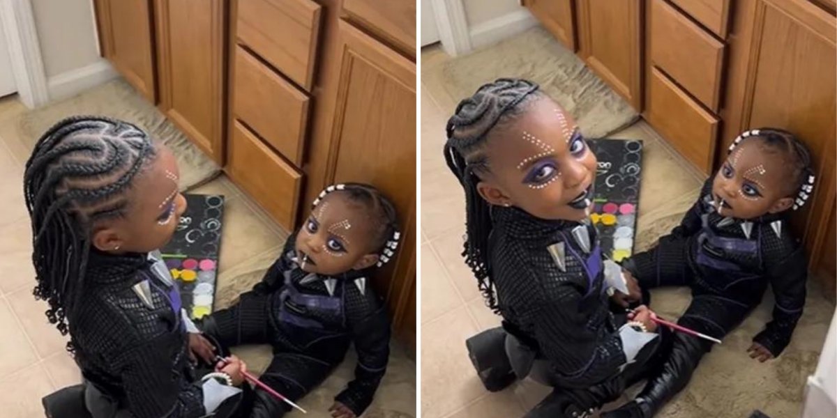 Fofuras! Irmãs encantam web ao se vestirem de Pantera Negra