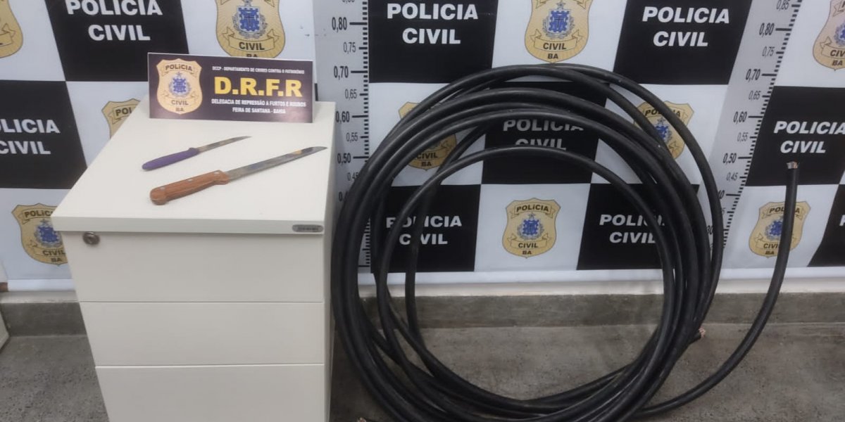 Suspeito de furtar de cabos é preso após ameaçar policiais com faca em Feira