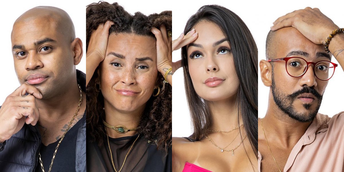 BBB 23: Cezar, Domitila, Larissa e Ricardo estão no paredão