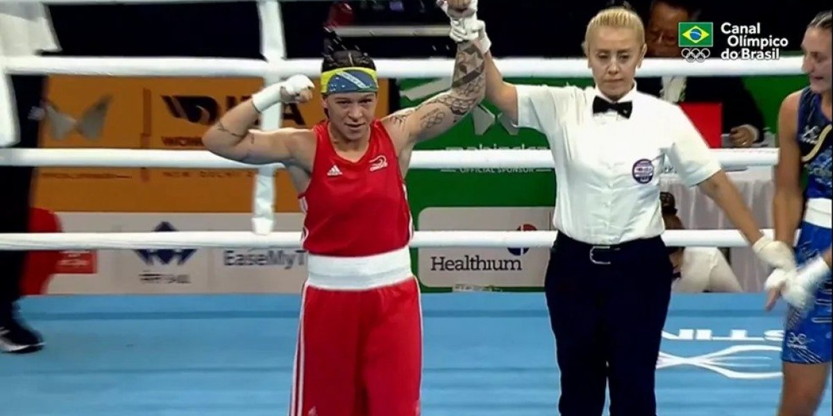 Bia Ferreira vence sem sustos e avança às quartas de final do Mundial de Boxe