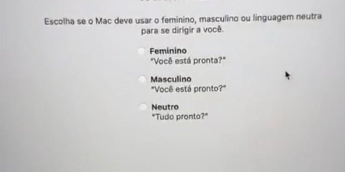 Homem discute com computador por ter a opção de linguagem neutra e viraliza