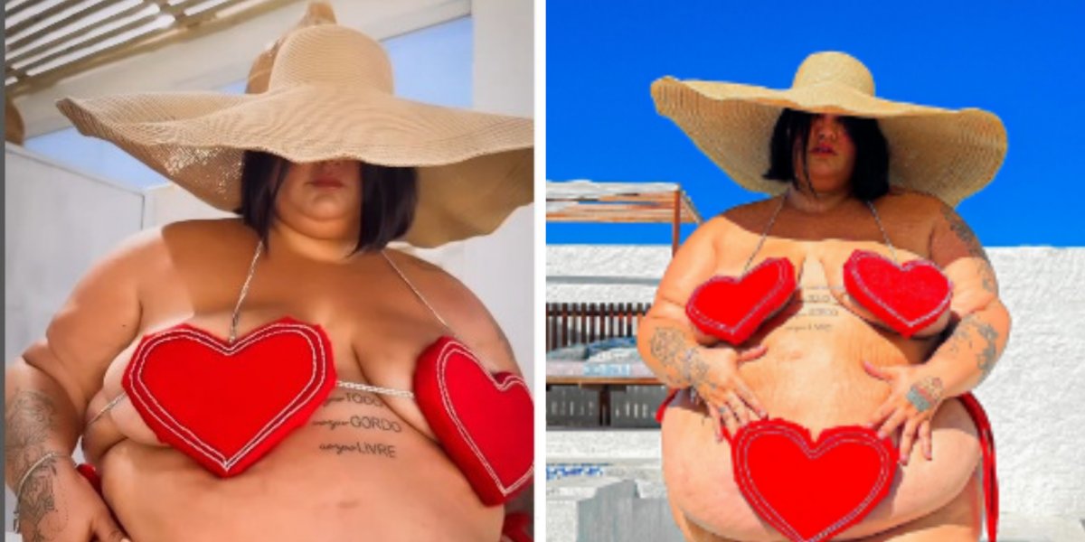 Thais Carla recria biquini de coração de Gkay e arrasa na web