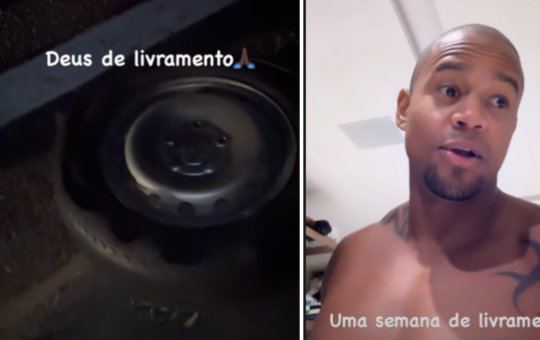 “Mais um livramento”: desabafa Léo Santana sobre pneu de van que estourou