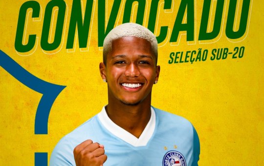 Lateral-direito André, do Bahia, é convocado para a Seleção Brasileira sub-20