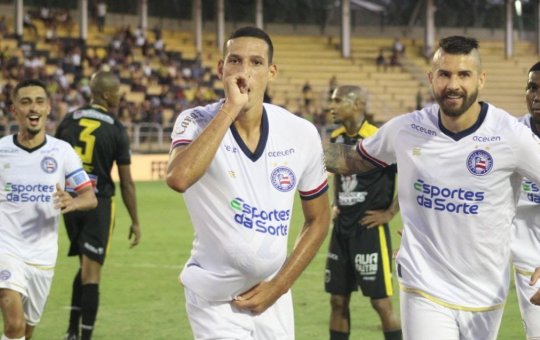 Gabriel Xavier comemora primeiro gol pelo Bahia, mas prega foco no Brasileirão