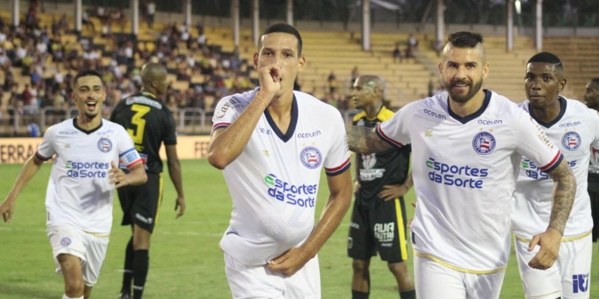 Gabriel Xavier comemora primeiro gol pelo Bahia, mas prega foco no Brasileirão