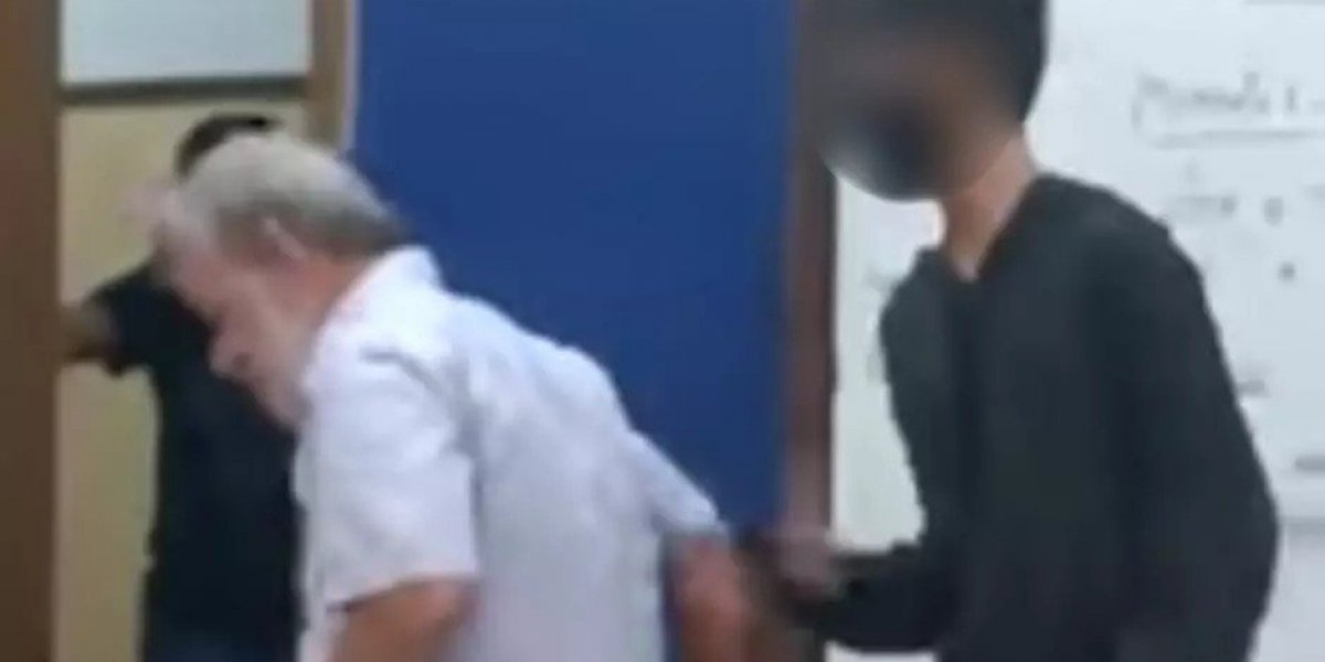 Aluno intimida professor e tenta derrubá-lo de cadeira no interior de São Paulo