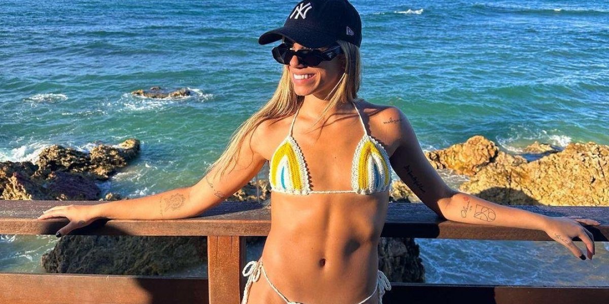 Key Alves na Bahia; ex-BBB curte curte praias paradisíacas do baixo sul da Bahia