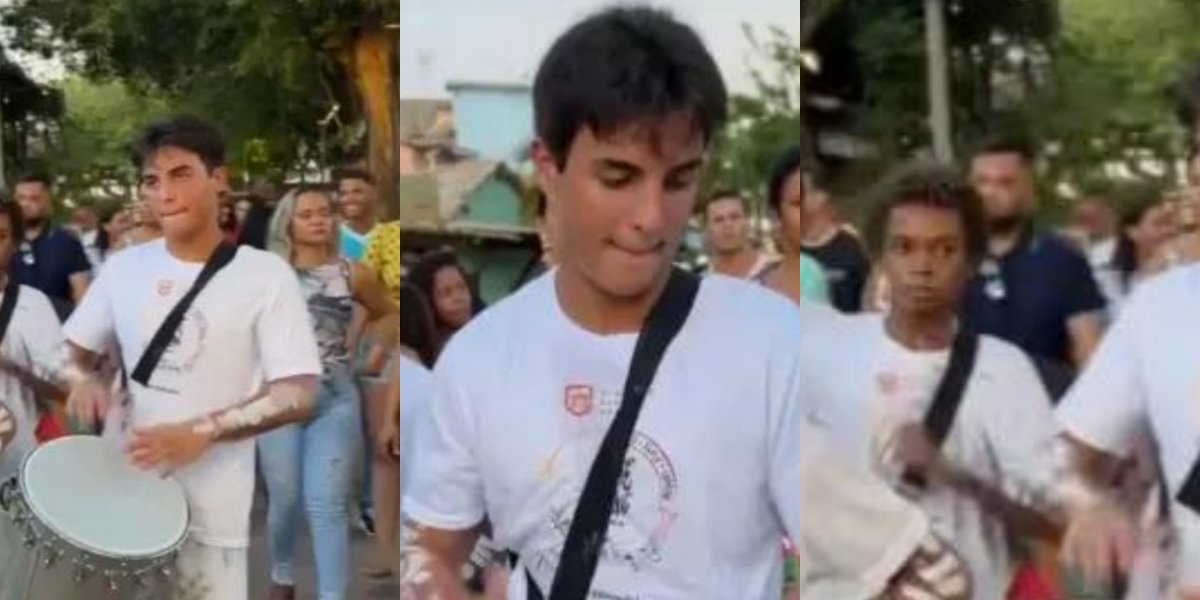 Filho de Ivete Sangalo é destaque em evento de percussão em Praia do Forte