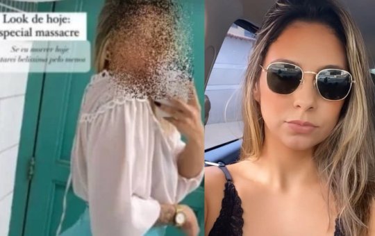 "Foi humor ácido": Professora do 'look do massacre' se defende nas redes