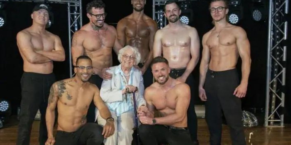 Vovó de 92 anos recebe show de striptease de presente de asilo e viraliza