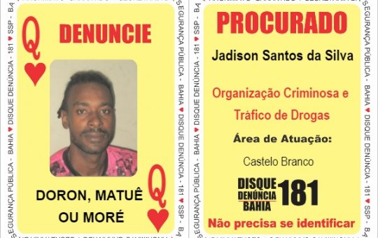 Líder de organização criminosa em Castelo Branco é inserido no Baralho do Crime