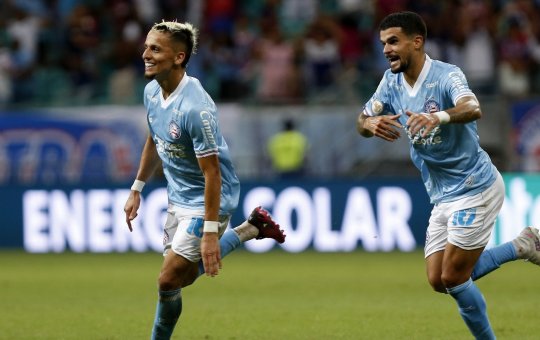 Jogadores do Bahia comemoram novo triunfo e destacam evolução da equipe