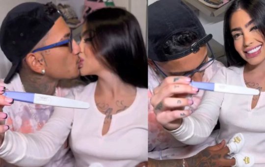 MC Mirella faz publi ao lado de Dynho e anuncia gravidez