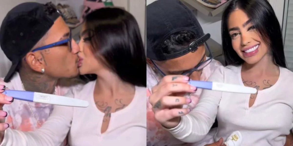 MC Mirella faz publi ao lado de Dynho e anuncia gravidez