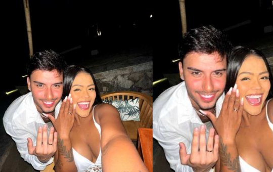 Com anel de R$ 18 mil, Camila Loures é pedida em namoro no México