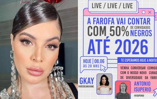 Gkay anuncia 50% de convidados negros na 'Farofa'