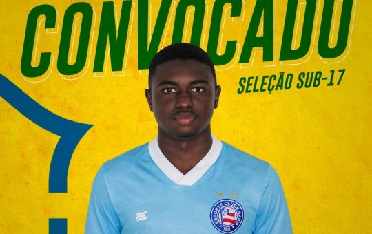 Volante do time júnior do Bahia, Sidney é convocado para a Seleção sub-17
