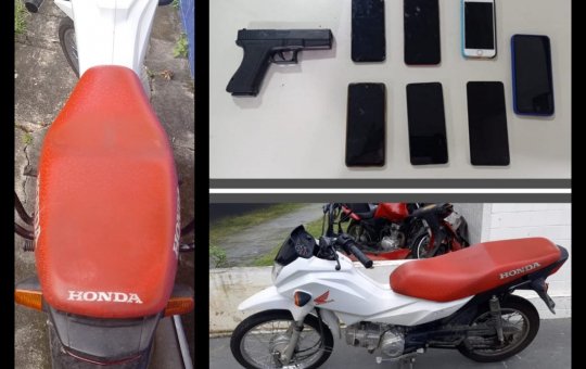 Assaltantes e receptador de moto roubada são presos em Camaçari