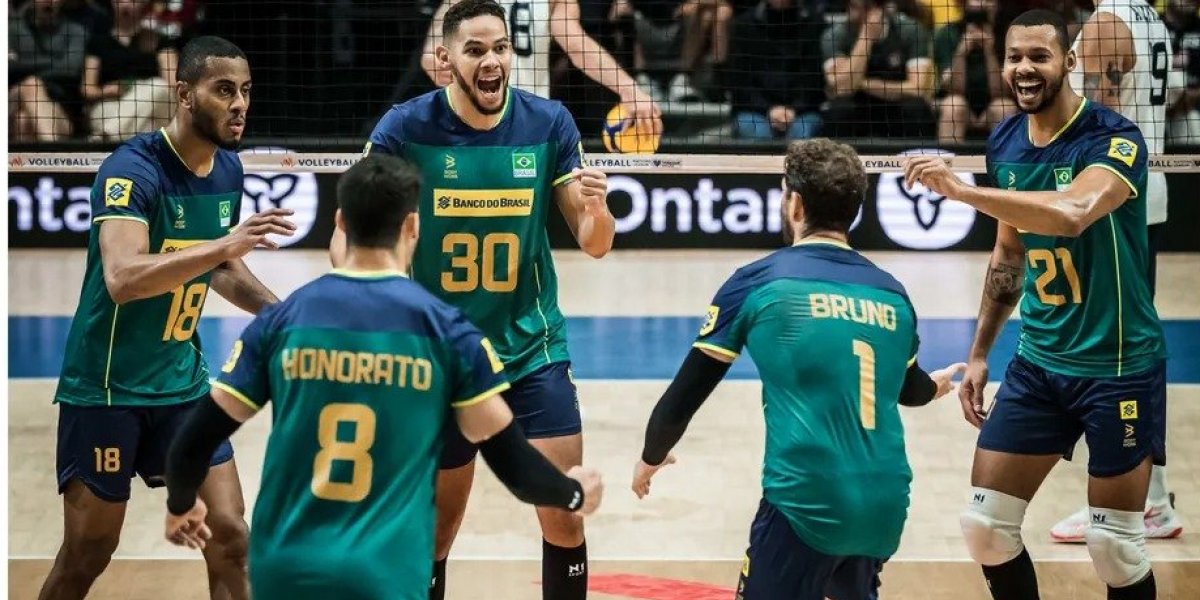 Seleção Brasileira vence a terceira na Liga das Nações de vôlei masculino