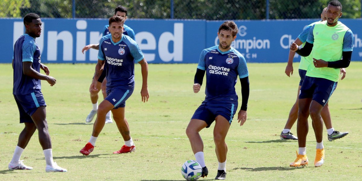 Com titulares na fisioterapia, elenco do Bahia segue treinamentos na data Fifa