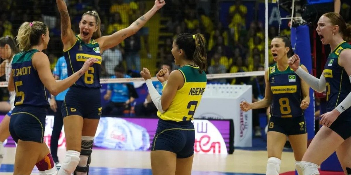Seleção feminina vira jogo contra a Sérvia e vence na Liga das Nações de vôlei