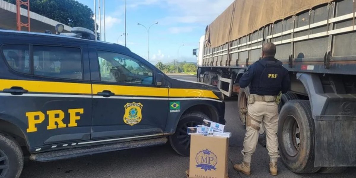 PRF apreende 500 mil maços de cigarros na Bahia