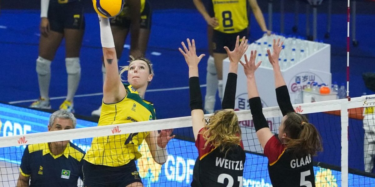Brasil bate Alemanha e chega à 6ª vitória na Liga das Nações Feminina