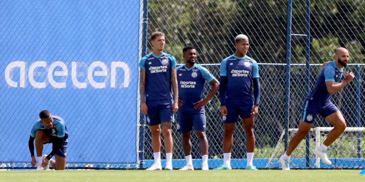 Bahia volta a treinar com foco no Grêmio; Ademir e Raul Gustavo participam