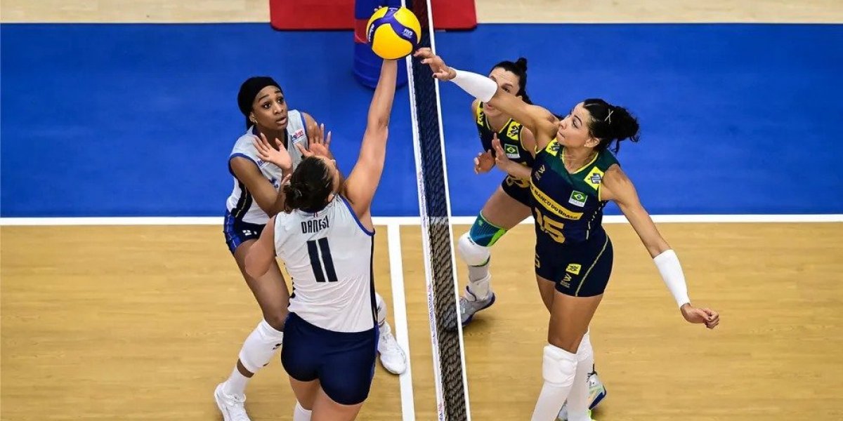 Brasil vira contra a Itália e vence outra na Liga das Nações de vôlei feminina