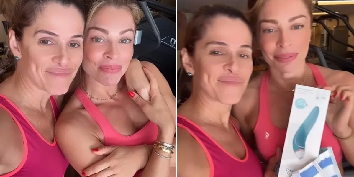 Grazi Massafera ganha presente inusitado de Ingrid Guimarães