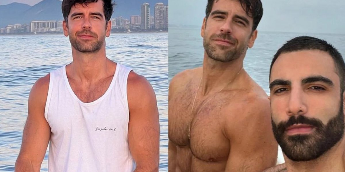 Marcos Pitombo posta foto abraçado com namorado: 'Sempre é tempo'