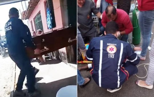 Corpo de vítima de descarga elétrica é retirado do velório pelo DPT