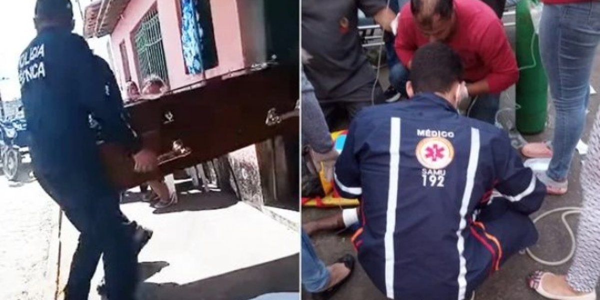 Corpo de vítima de descarga elétrica é retirado do velório pelo DPT